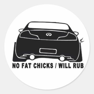 Sticker Rond Gros poussin, voiture ne frottera pas - le coupé