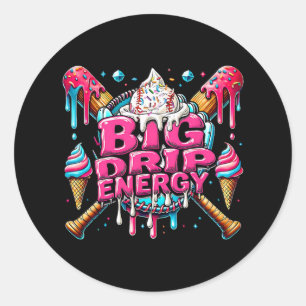 Sticker Rond Grosse énergie de la goutte Vendre goutte glace ar