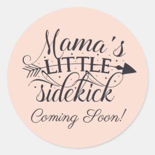 Sticker Rond Grossesse Faire-part Mamas Little Sidekick
