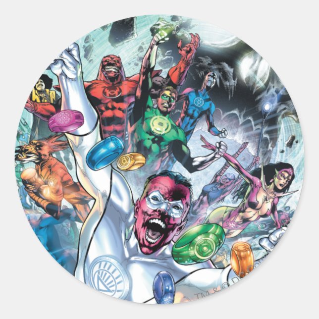 Sticker Rond Groupe Corp avec anneaux (Devant)