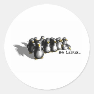 Sticker Rond Groupe Linux