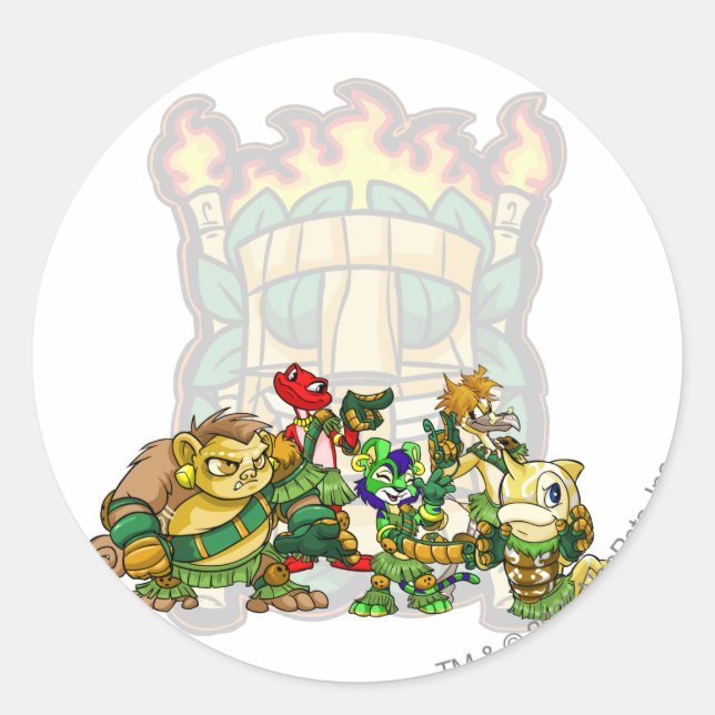 Sticker Rond Groupe Mystery Island (Devant)