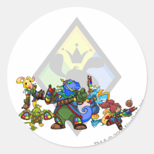 Sticker Rond Groupe Roo Island