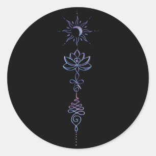 Sticker Rond Groupe Unalome à dégradé