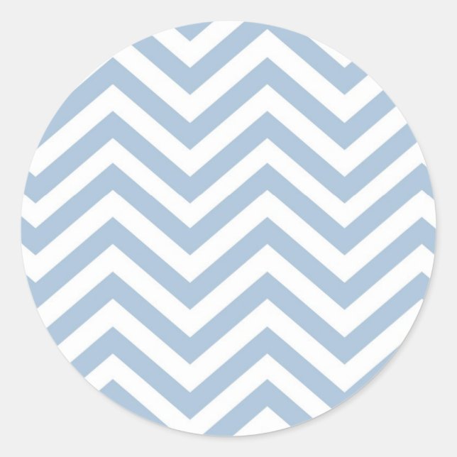 Sticker Rond Grunge bleu clair texturé Chevron (Devant)