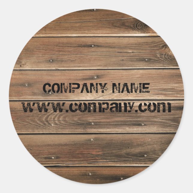 Sticker Rond grunge grange bois Construction menuiserie (Devant)