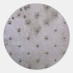 Sticker Rond Grunge tôle d'acier avec Rivets