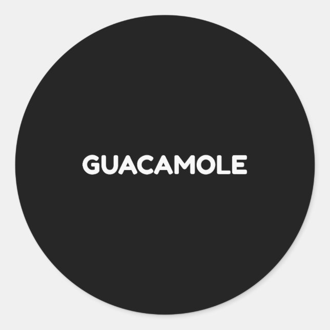 Sticker Rond Guacamole Funny Halloween Costume Shirt  (Devant)