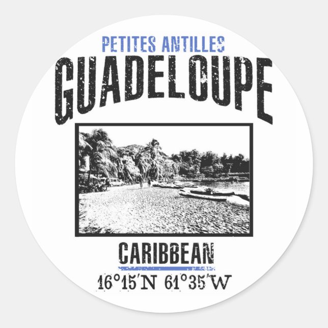 Sticker Rond Guadeloupe (Devant)