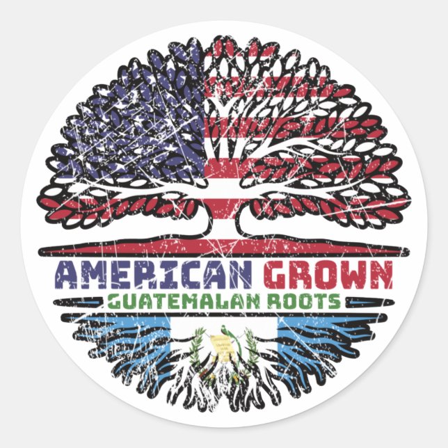 Sticker Rond Guatemala États-Unis États-Unis États-Unis (Devant)