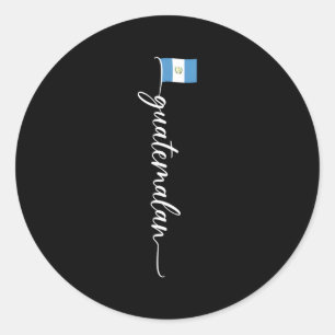 Sticker Rond Guatemala Signature Guatémala Drapeau