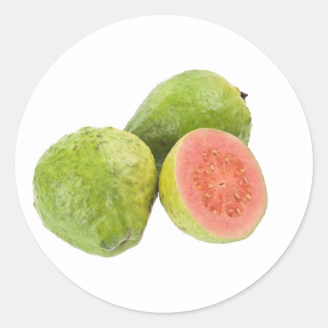 Sticker Rond Guava rose (Devant)
