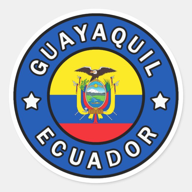 Sticker Rond Guayaquil Equateur (Devant)