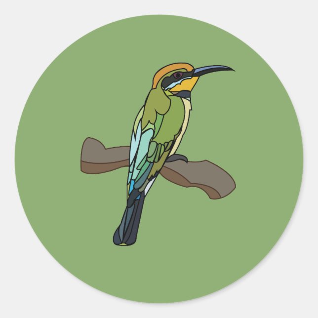 Sticker Rond Guêpier d'oiseau  (Devant)