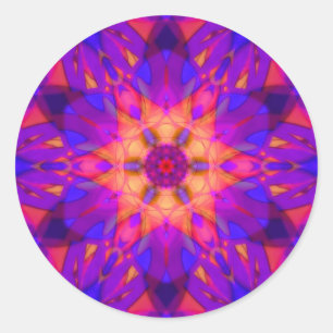 Sticker Rond Guérir l'énergie Mandala