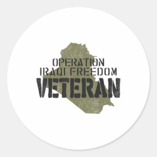 Sticker Rond Guerre d'Irak Anciens combattants Opération Iraq L