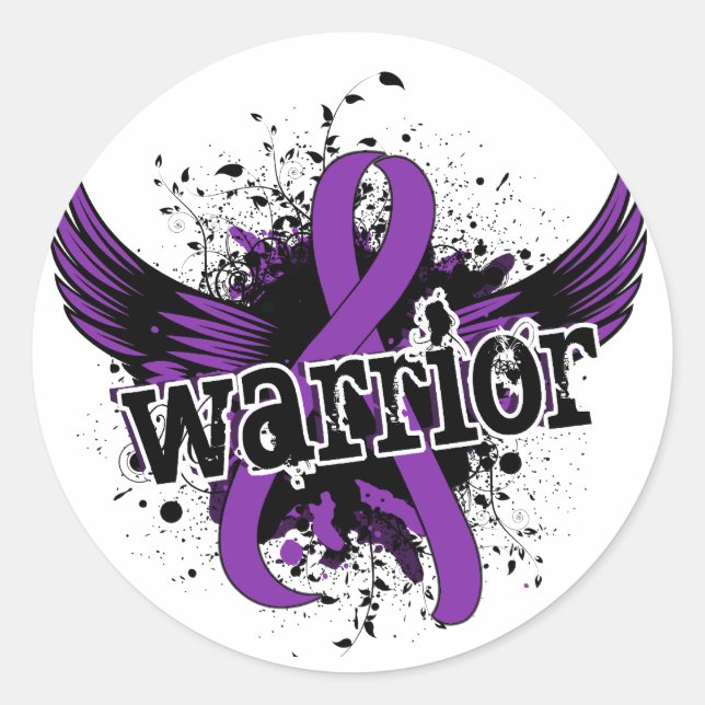 Sticker Rond Guerrier 16 Malformation de Chiari (Devant)