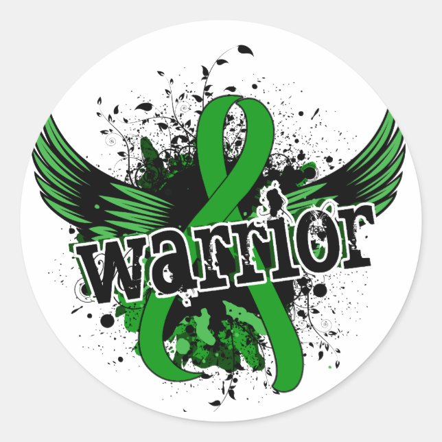 Sticker Rond Guerrier 16 Santé mentale (Devant)