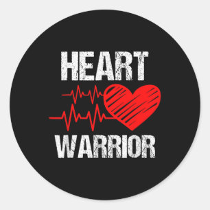 Sticker Rond Guerrier cardiaque Mois de sensibilisation aux mal