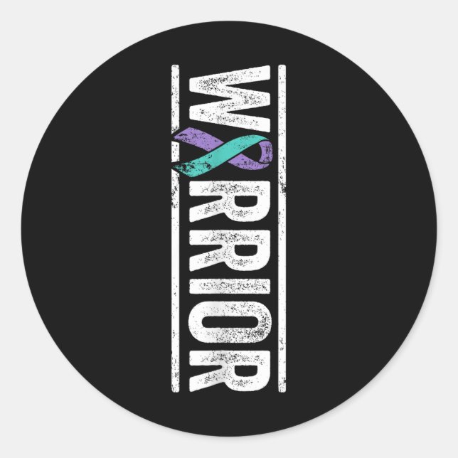 Sticker Rond Guerrier de la prévention du suicide - Sensibilisa (Devant)