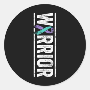 Sticker Rond Guerrier de la prévention du suicide - Sensibilisa
