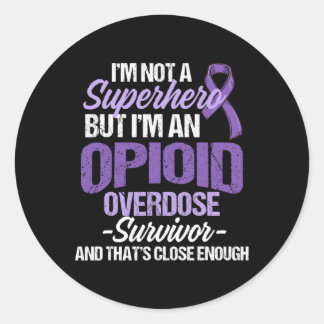 Sticker Rond Guerrier de la sensibilisation au surdosage d'opio