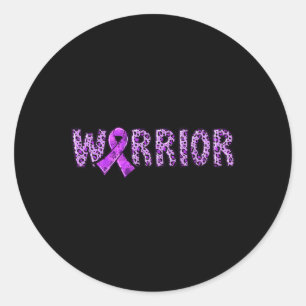 Sticker Rond Guerrier de sensibilisation à la surdose Ribbon vi