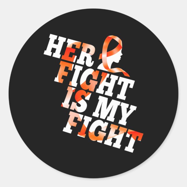 Sticker Rond Guerrier de sensibilisation Son combat est mon cad (Devant)