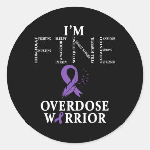 Sticker Rond Guerrier de surdose Je vais bien