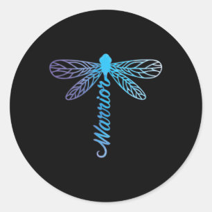 Sticker Rond Guerrier Dragonfly Suicide Prévention Santé mental