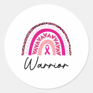 Sticker Rond Guerrier du cancer du sein Conscience du cancer du