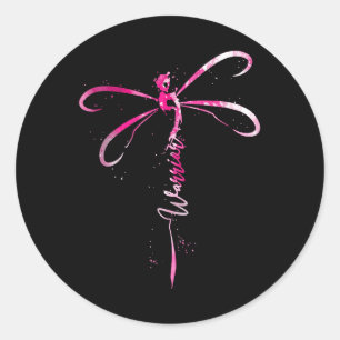 Sticker Rond Guerrier du cancer du sein Démarche de sensibilisa