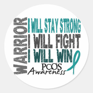 Sticker Rond Guerrier du PCOS