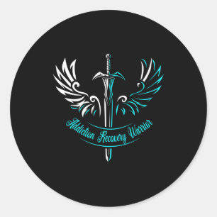 Sticker Rond Guerrier du rétablissement de la dépendance - Célé