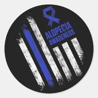 Sticker Rond Guerrière de la perte de cheveux pour la sensibili