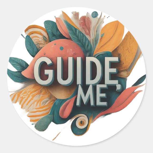 Sticker Rond Guid me (Devant)
