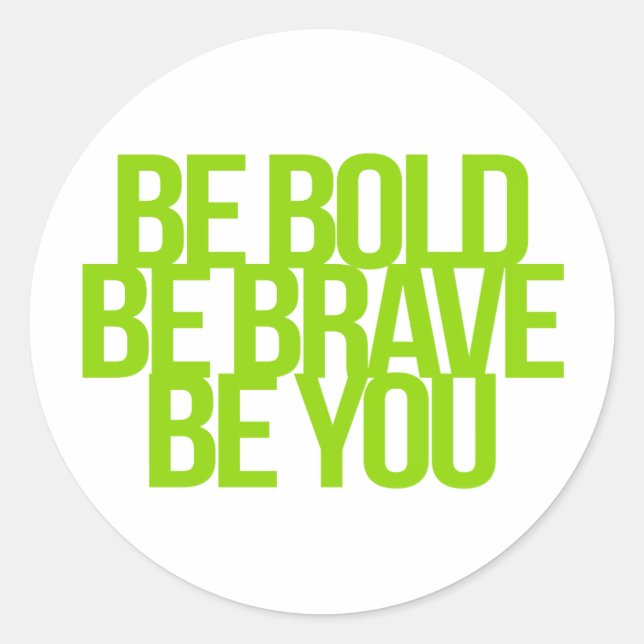 Sticker Rond Guillemets inspirants et motivants (Devant)
