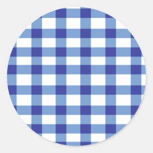 Sticker Rond Guingan bleu