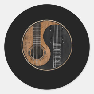 Sticker Rond Guitare de Yin Yang
