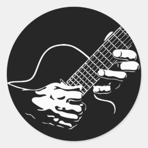 Sticker Rond Guitare Hands II