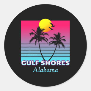 Sticker Rond Gulf Shores Alabama Cadeau de vacances