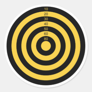 Sticker Rond gun shooting range bul