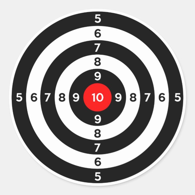 Sticker Rond gun shooting range bul (Devant)
