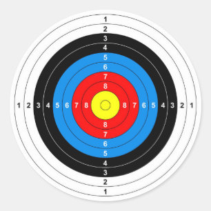 Sticker Rond gun shooting range bul