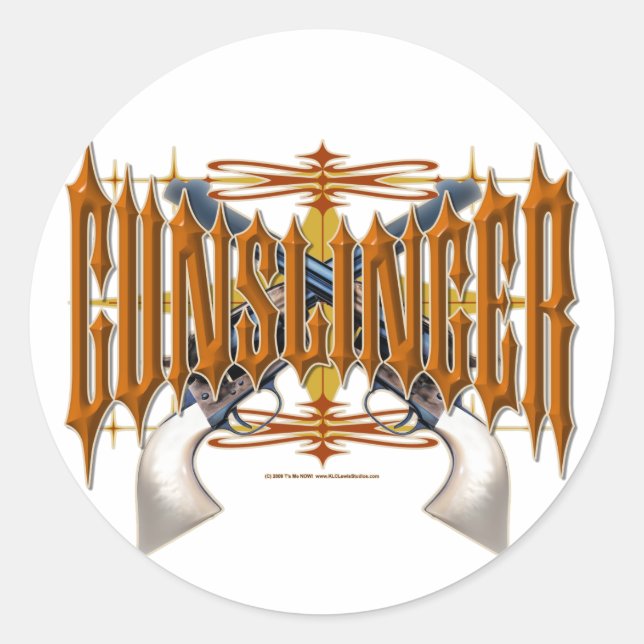 Sticker Rond Gunslinger (Devant)
