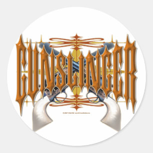 Sticker Rond Gunslinger