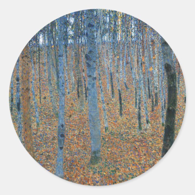 Sticker Rond Gustav Klimt Beech (Devant)