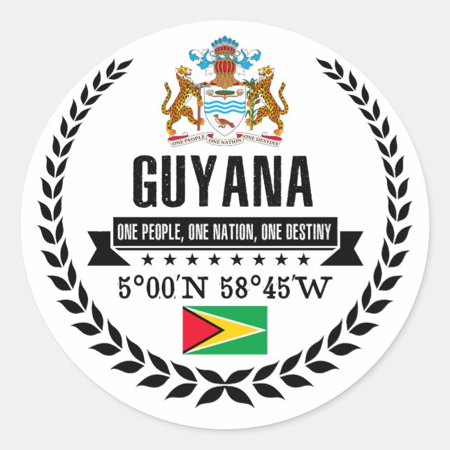 Sticker Rond Guyana (Devant)