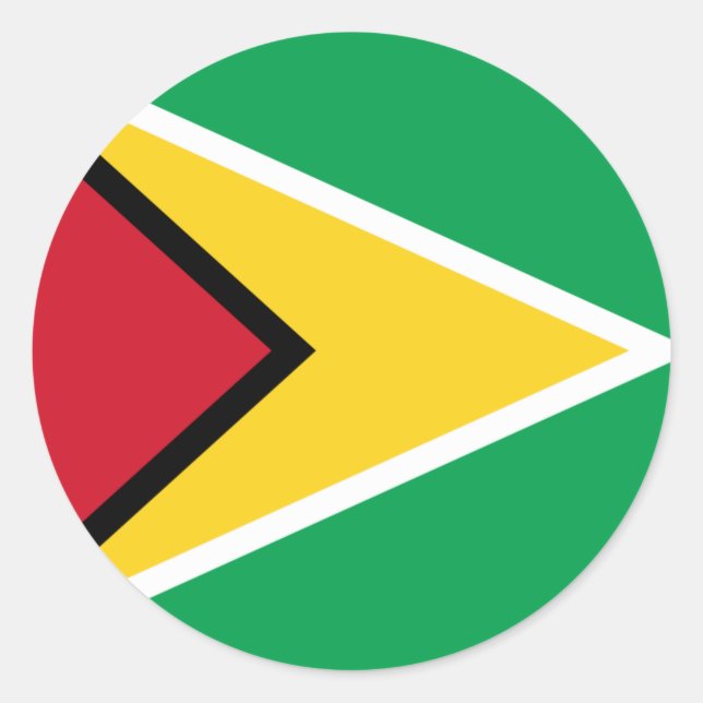 Sticker Rond Guyana flag  (Devant)