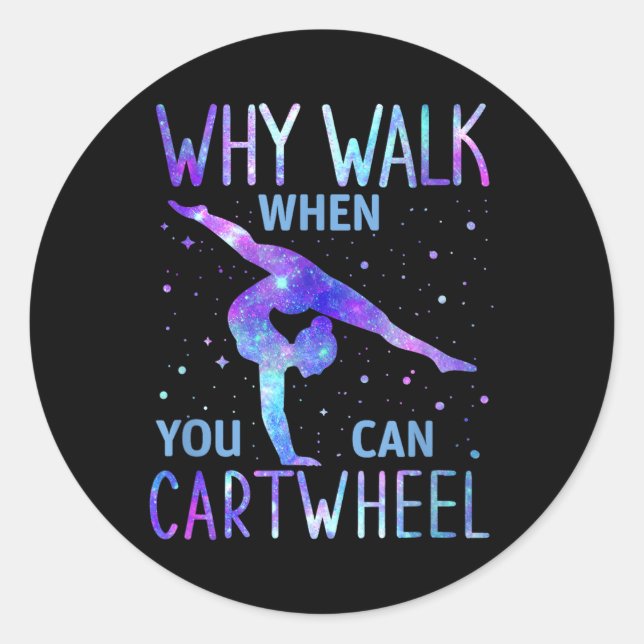 Sticker Rond Gymnaste de roue (Devant)